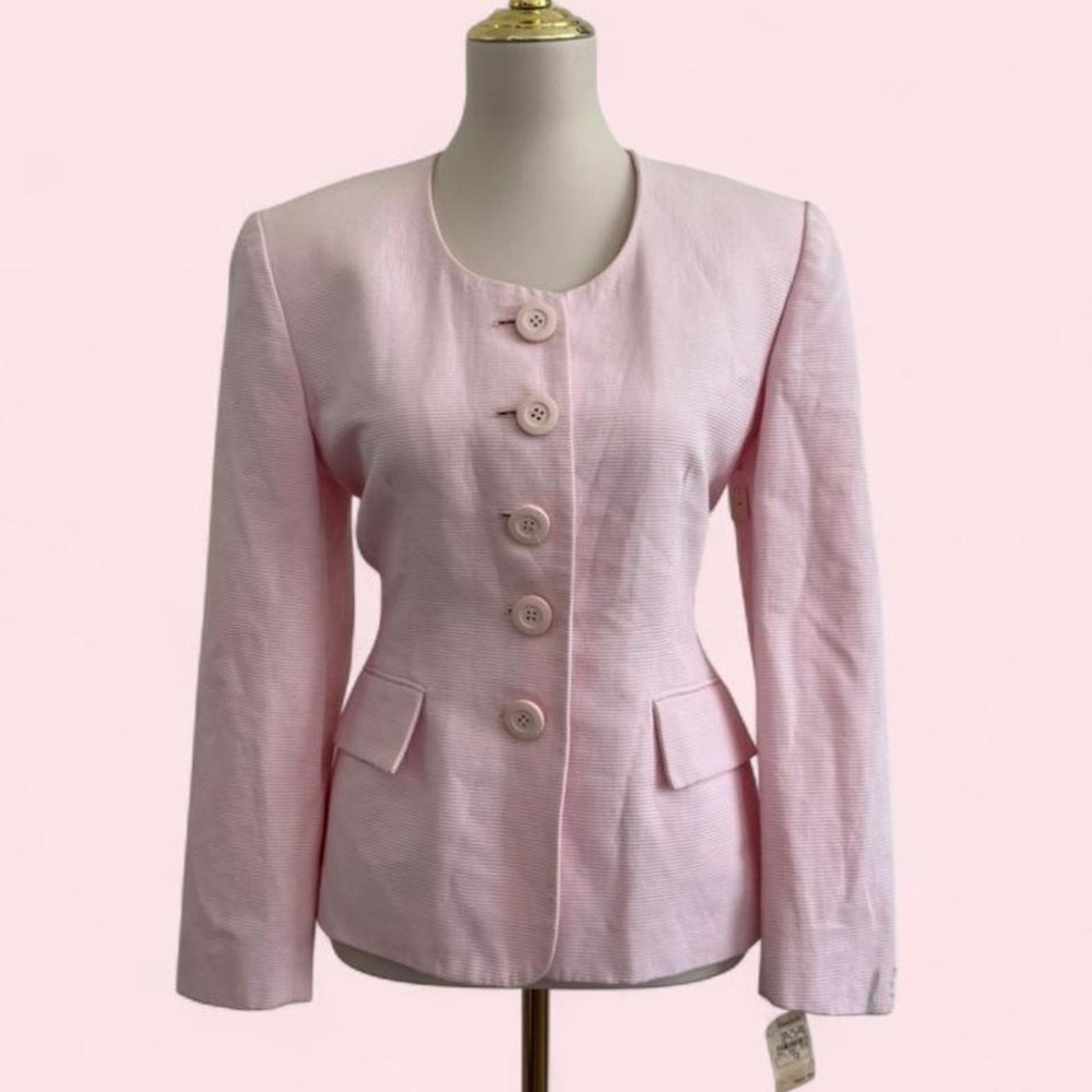 NWT Vintage 1996 Christian Dior Neiman Marcus Pink Blazer — Size 12‎
